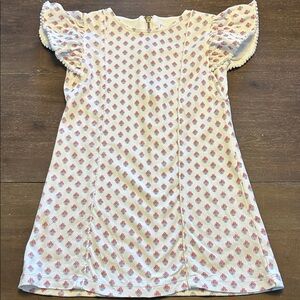 Lila and Hayes Pima Cotton White/Red Flower Basket Dress